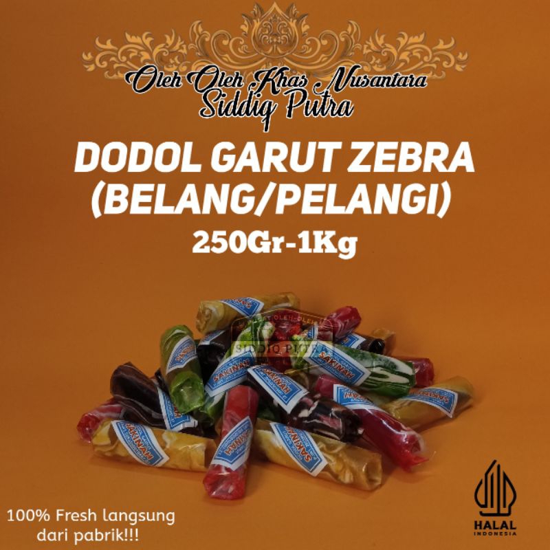 

Dodol Garut Asli Zebra/Pelangi 250gr - 1kg Oleh - Oleh Khas Garut