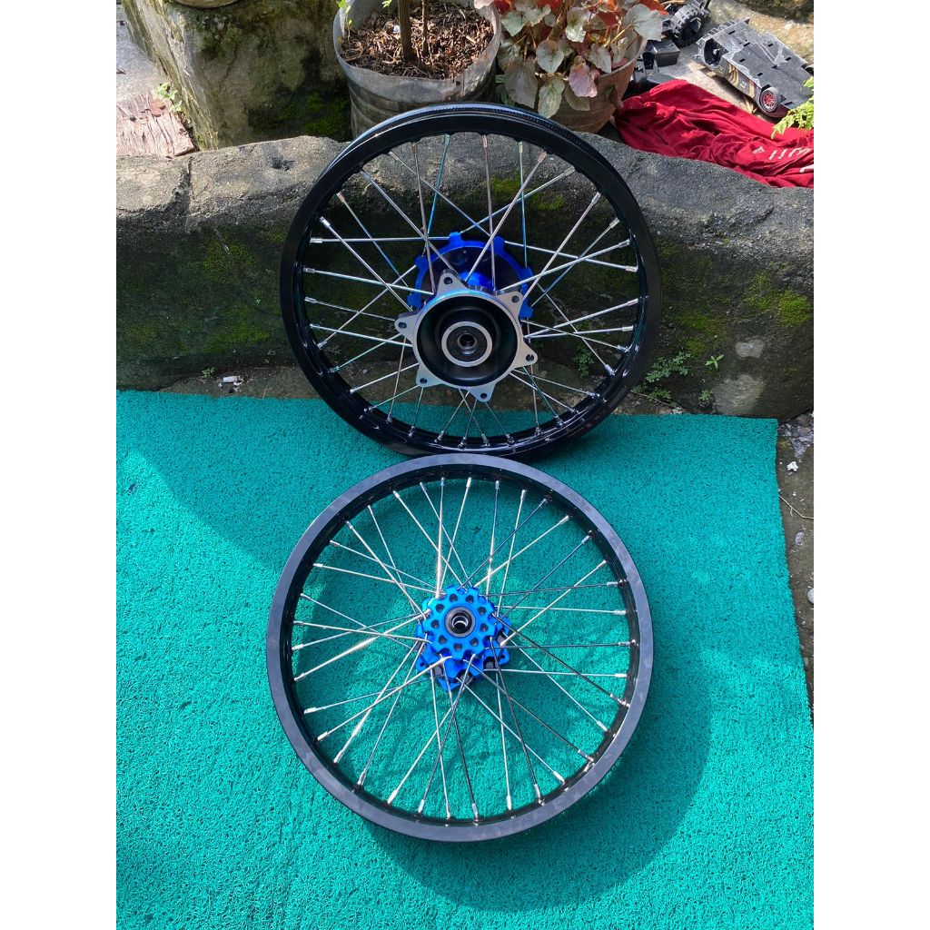 Velg Semi Cacing CRF 160 Rata Wheelset Surex CRF 150 L Ring 17 Tanpa Ban
