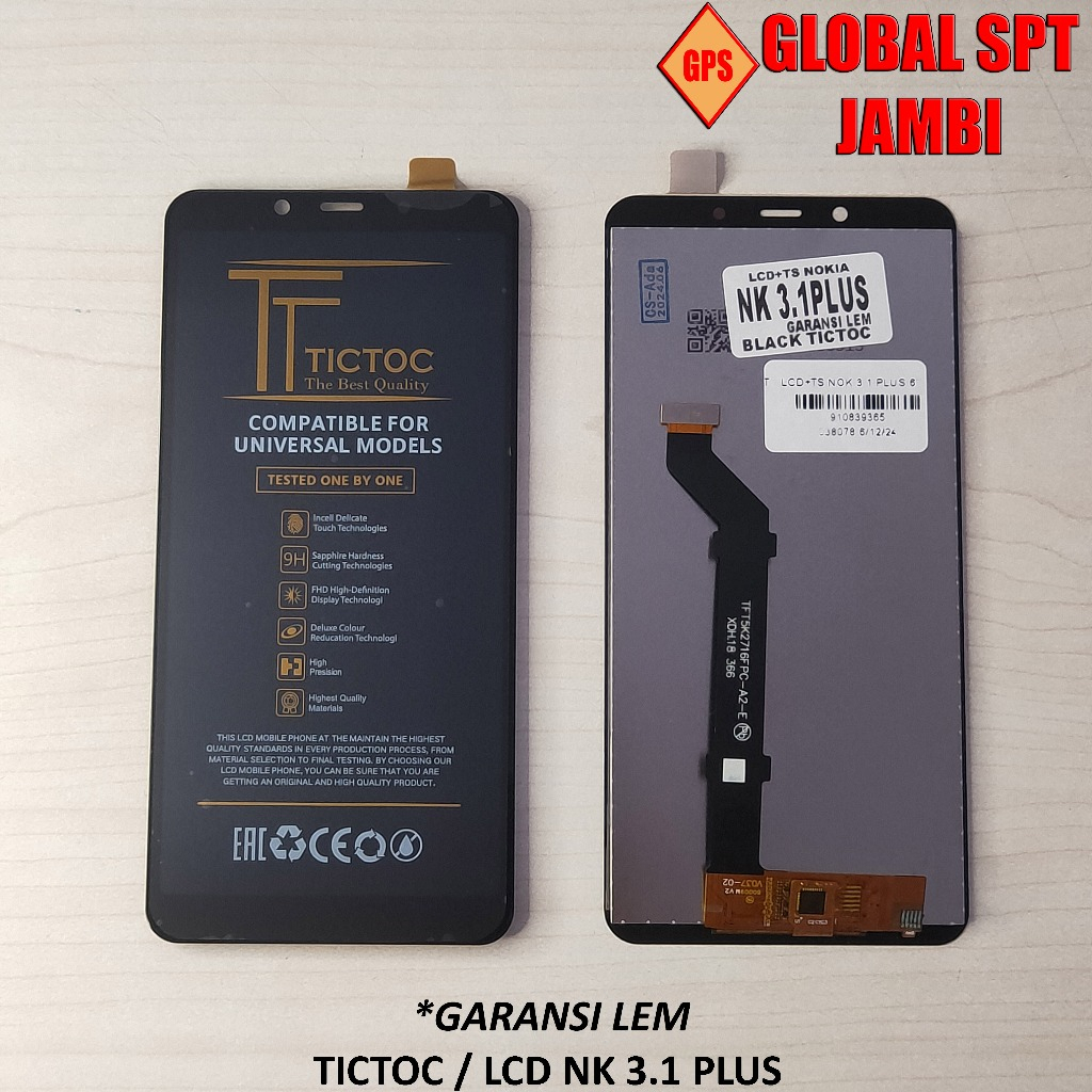 VERSI PLUS / LCD TOUCHSCREEN NOKIA 3.1 PLUS / TA-1118 / TA-1104 / TA-1125 / TA-1117