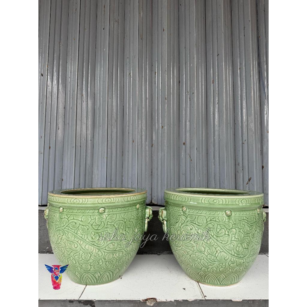 guci hias keramik porselen antik import com multifungsi celadon