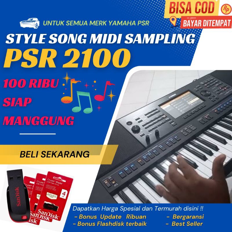 Bisa COD Usb Flashdisk Style song yamaha psr 2100 termurah untuk musik dangdut organ style dangdut
