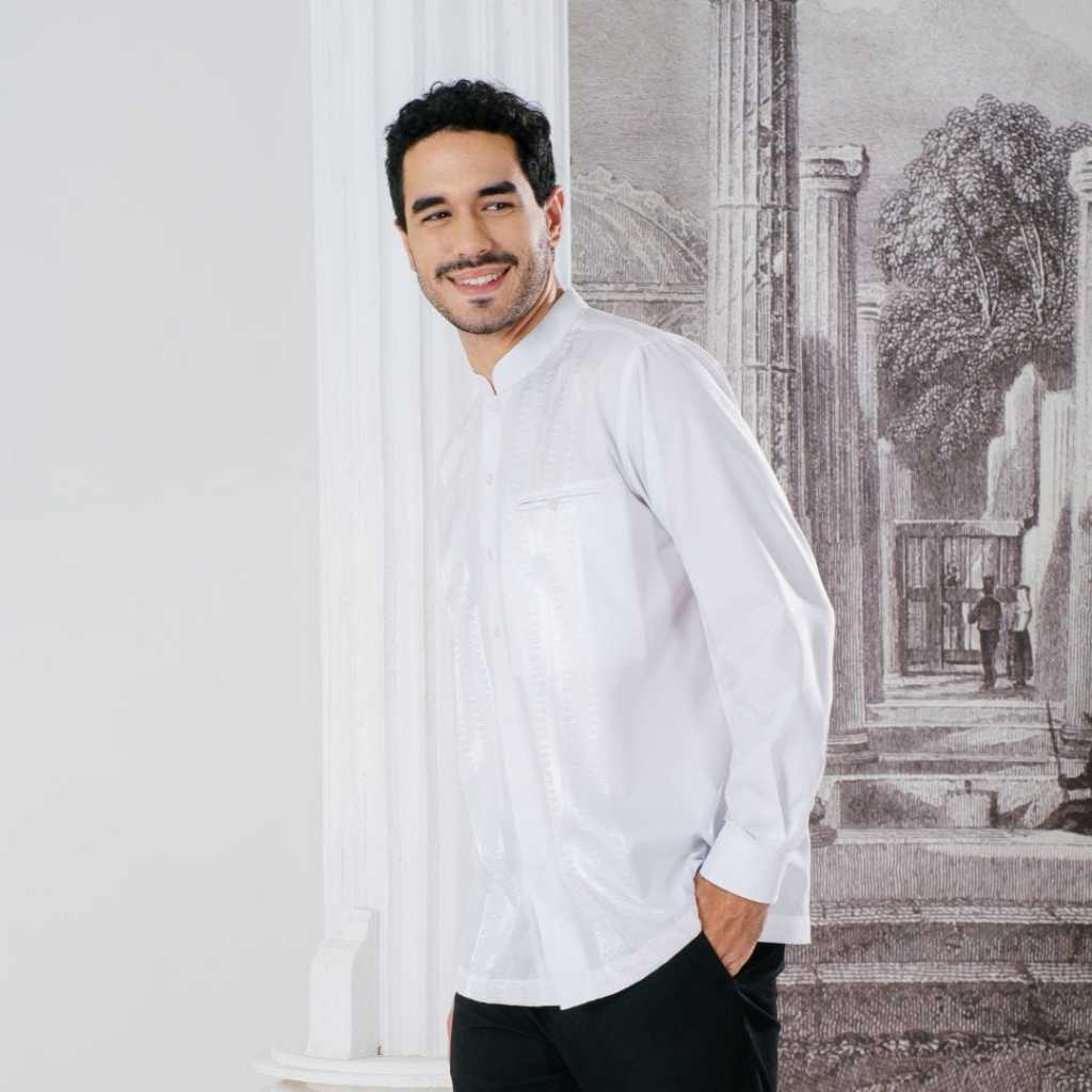 Zoya Koko Putih Muslim Pria Lengan Panjang Savory Menswear