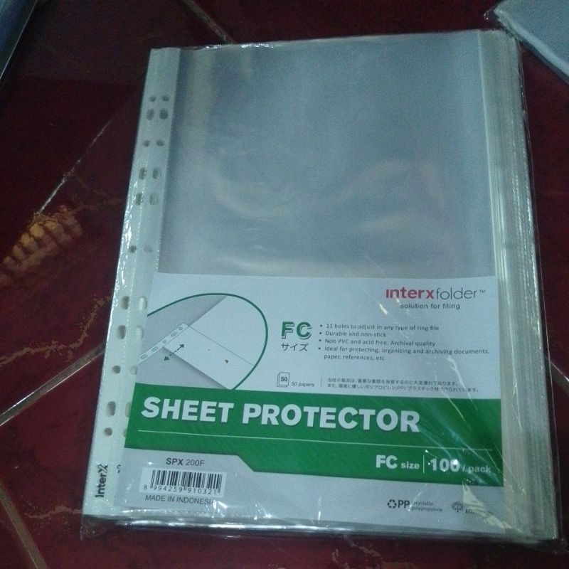 Sheet Protector polio F4