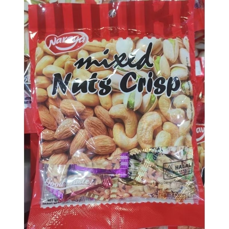 

Naraya mixed nuts crisp permen kacang ting ting 120gr fi