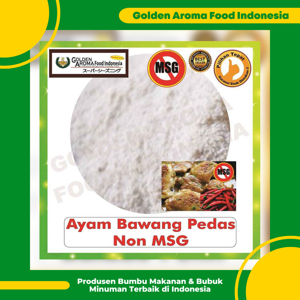 

Bumbu Tabur Rasa Ayam Bawang Pedas Non MSG 1 Kg Jual Bubuk Tabur Spicy Chicken Onion Pedas No MSG
