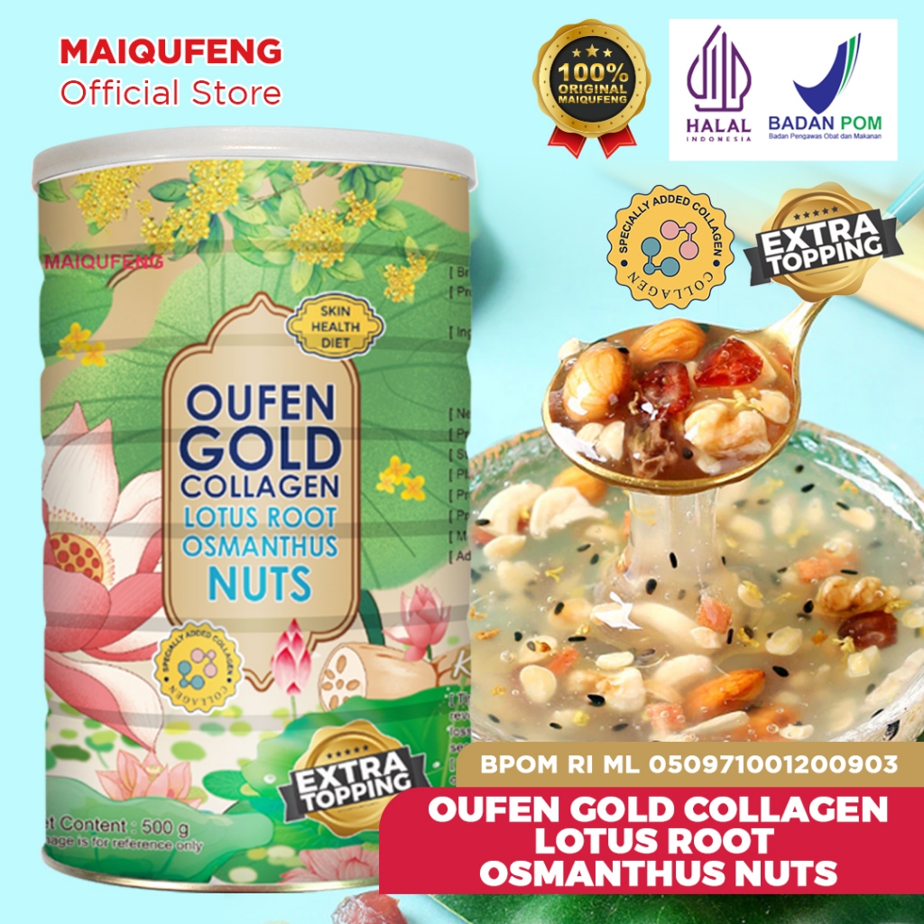 

MAIQUFENG Oufen Lotus Root Powder Bubuk Akar Teratai Original BPOM RI (HALAL) - GOLD Osmanthus