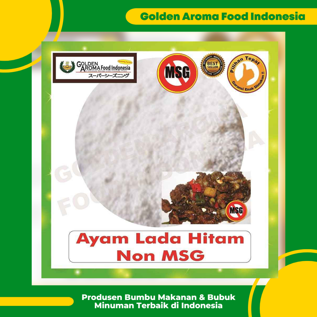 

Bumbu Tabur Rasa Ayam Lada Hitam Non MSG 1 Kg Jual Bubuk Tabur Chicken Black Pepper No MSG GAFI