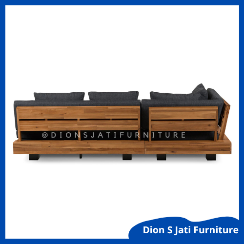 Sofa L Minimalis Kayu Jati Sofa Outdoor Jati