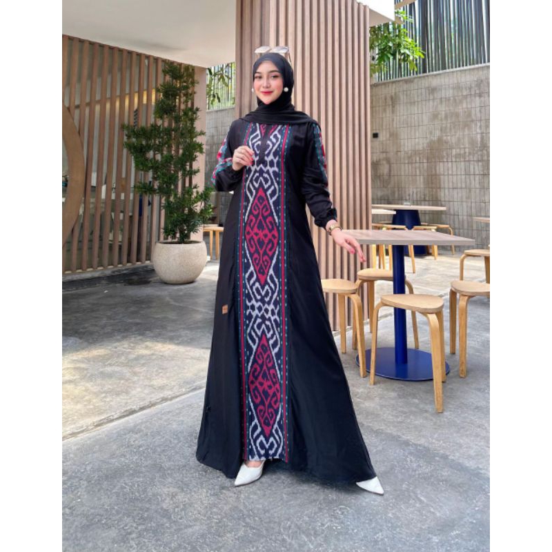 Gamis Twill Kombinasi Tenun Troso Gamis Terbaru By Angkasa Batik