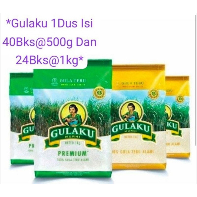 GULAKU PUTIH 1 kg 24 Bks,1 Dus sameday/Instant