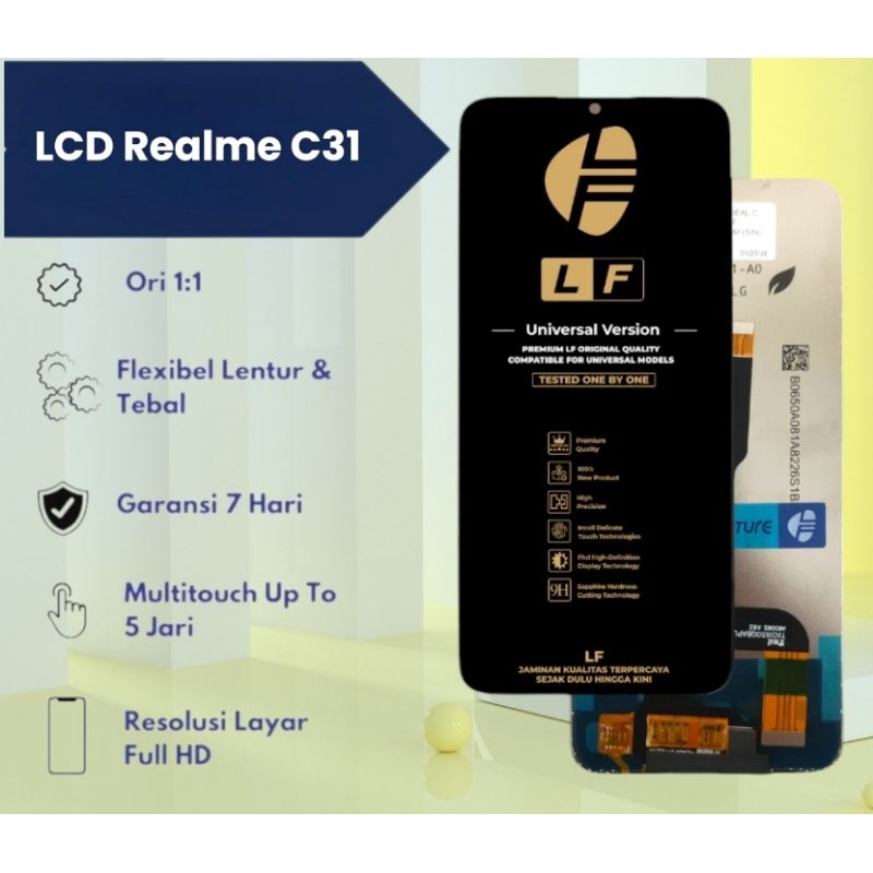 LCD Realme C31 / Lcd LF Fullset Touchscreen (Bergaransi)