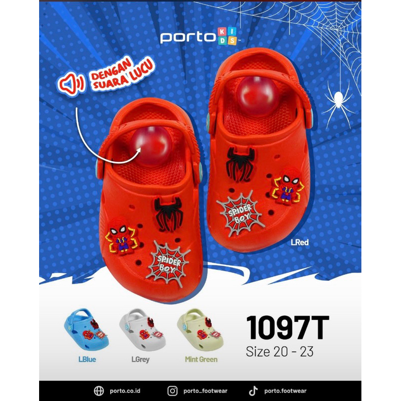 Sandal Bunyi cit-cit Anak Laki-laki Porto Size 20-23 Terbaru/sandalbaimbunyi/sandalporto/sandalspide