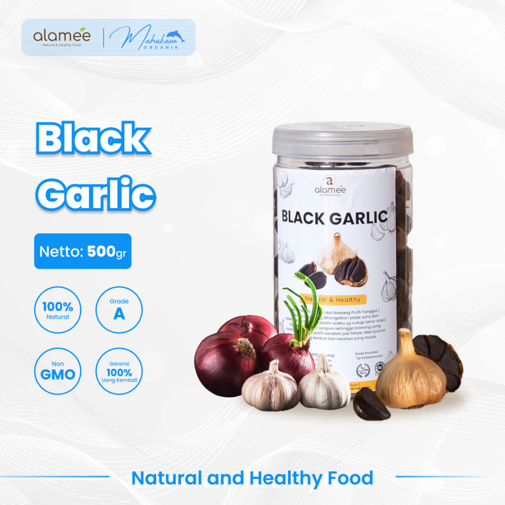 

ALAMEE Black Garlic Premium Bawang Hitam Tunggal Lanang 500gr