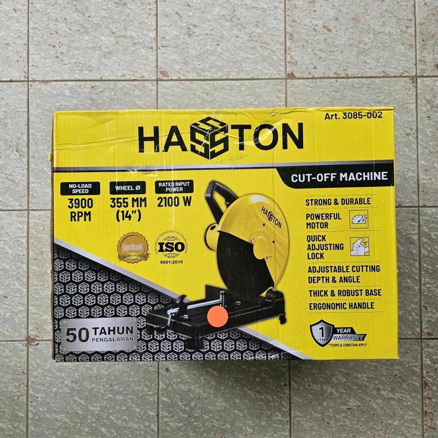 Mesin Cut Off 14 Inch Hasston Mesin Pemotong Besi Hollow Siku 14 Inch Mesin Gerinda Potong Duduk Cut