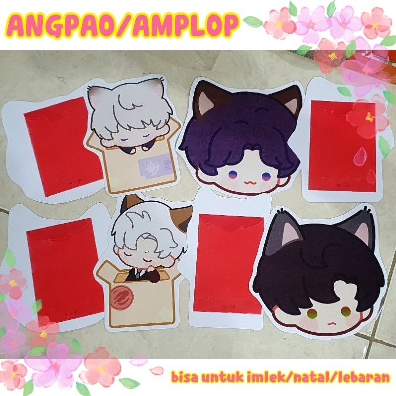 

angpao/amplop/angpau untuk natal imlek lebaran karakter love and deepspace