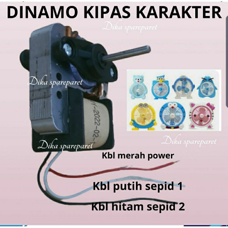 DINAMO KIPAS ANGIN MINI - DINAMO KIPAS KARAKTER