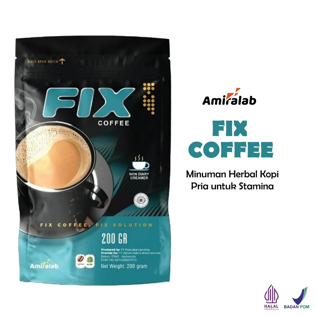 

AMIRALAB FIX Coffee Herbal Kopi Pria 100gr - Stamina Pria