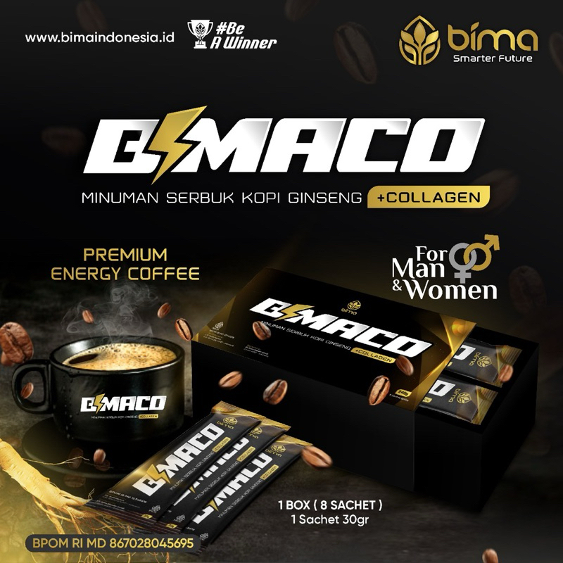 

Bimaco Minuman Serbuk Kopi dan Kolagen Halal tanpa efek samping sudah BPOM