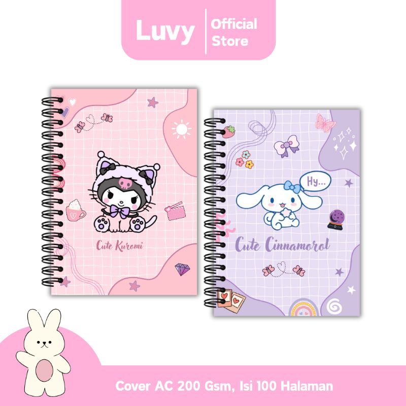 

buku catatan tema sanrio ukuran a5 / notebook tema sanrio / diary a5 tema sanrio