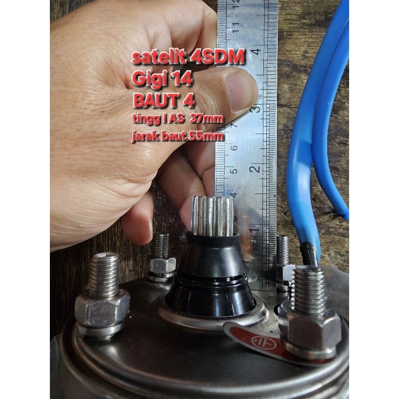 dinamo motor only mesin satelit 4" inch 0.5HP 370watt 220V 4SD 370S