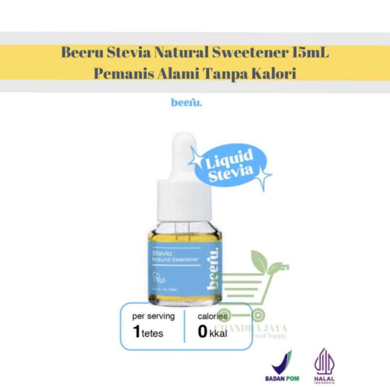 

Beeru Stevia 15ml Natural Sweetener Pemanis Alami Cukup 1-2 Tetes NOL Kalori Aman Untuk Kesehatan 100% Original