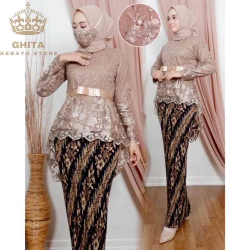 Setelan Kebaya Aurora Pita Set Kebaya Modern Atasan Kebaya Modern Set Kebaya Wisuda Hijab Kebaya Keb