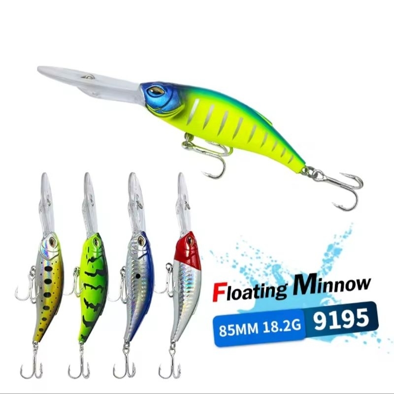 Minnow Trolling Floating - Minnow Lidah Panjang - Crank Bait