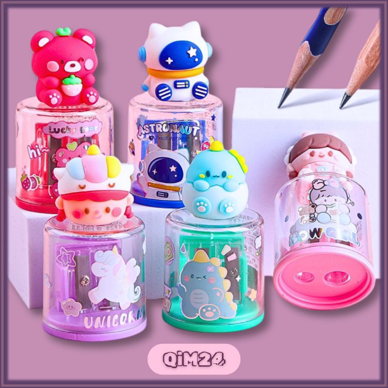 

Rautan Pensil Karakter Lucu 2 Lubang - Rautan Anak - Penci Sharpener - Perlengkapan Sekolah - Stationery - QiM24