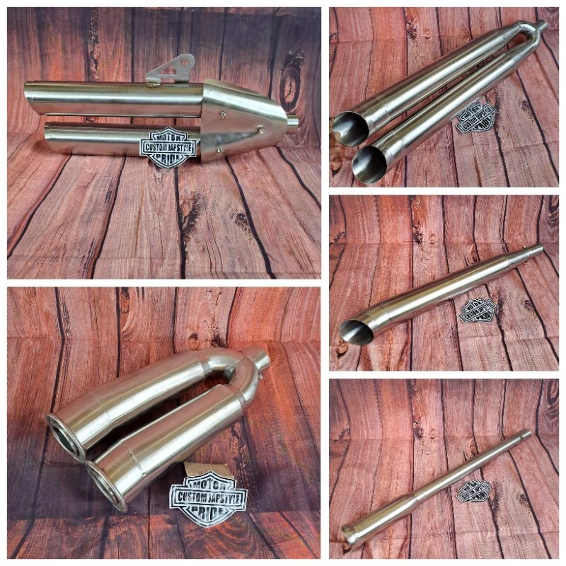Knalpot chopper bobber harley motor custom Japstyle
