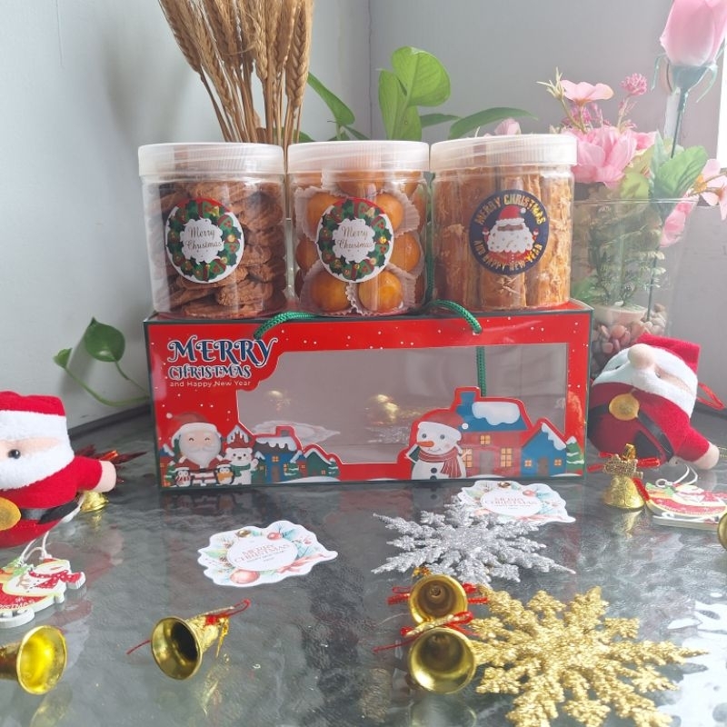 

Hamper Natal Tahun Baru Christmas isi 3 toples-