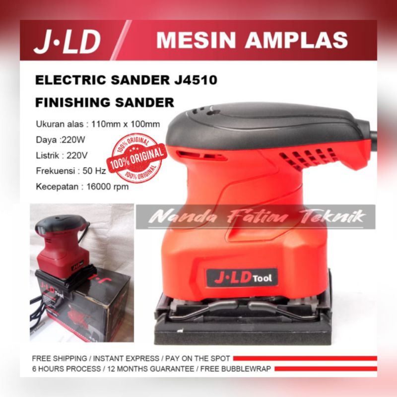 Mesin amplas JLD sender kodok  kayu tembok dempul electric sander polisher