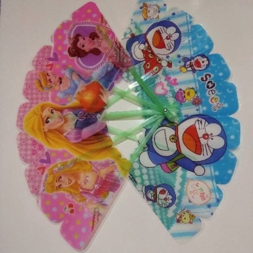 AOB Kipas Tangan Plastik Cartoon Mini / Kipas Jepang / Kipas Plastik Lipat / Kipas Mini Cartoon / Ki