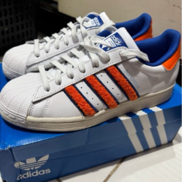 Adidas Superstar Sneakers BNIB IF7610 - White Orange Royal Blue