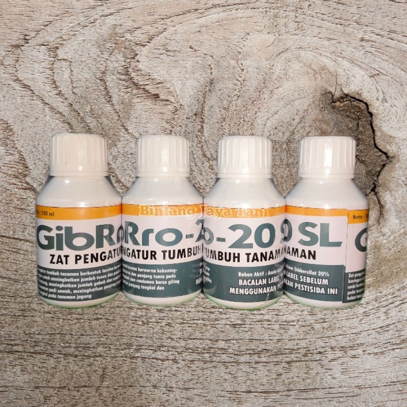 ZPT GIBRO 20-SL 100 ML/ Pupuk Bahan Aktif Asam Gibberellat 20% /Zat Pengatur Tumbuh Tanaman / Pupuk 