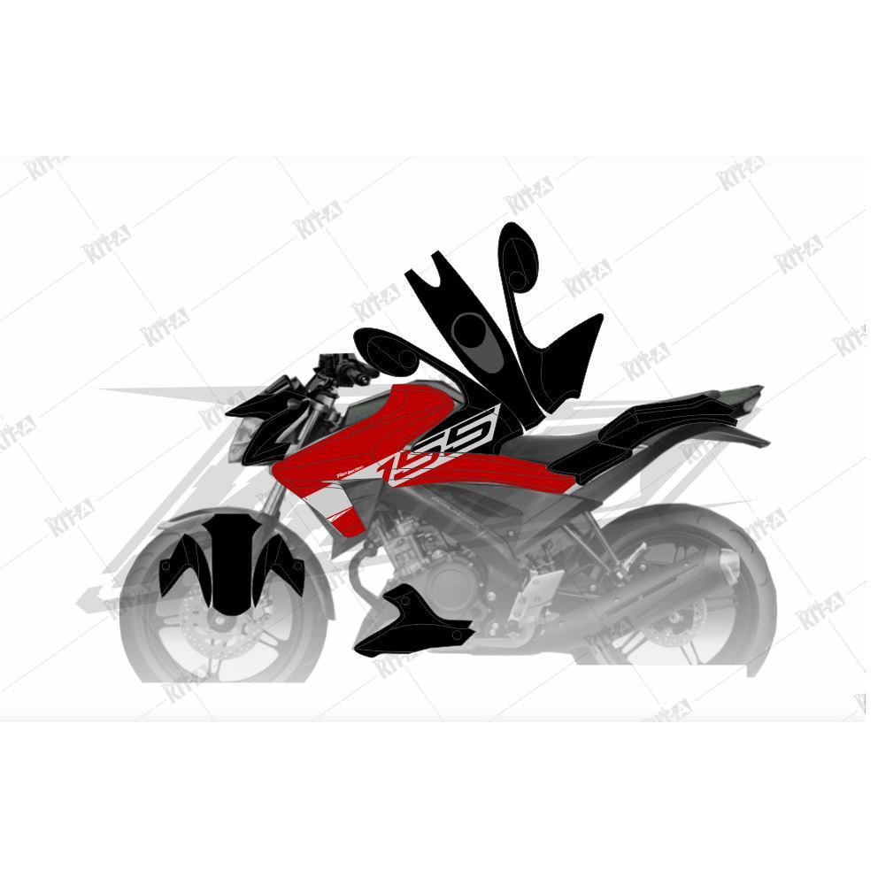 Decal vixion R warna merah hitam Decal new vixion Decal vixion new