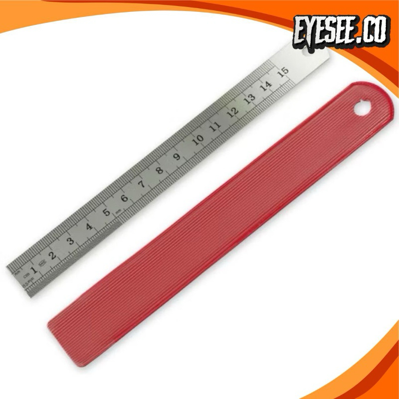 

Penggaris Besi 15 Cm Penggaris Stainless Besi 15cm Garisan Besi Kuat Anti Karat Penggaris Multifungsi EYESEE