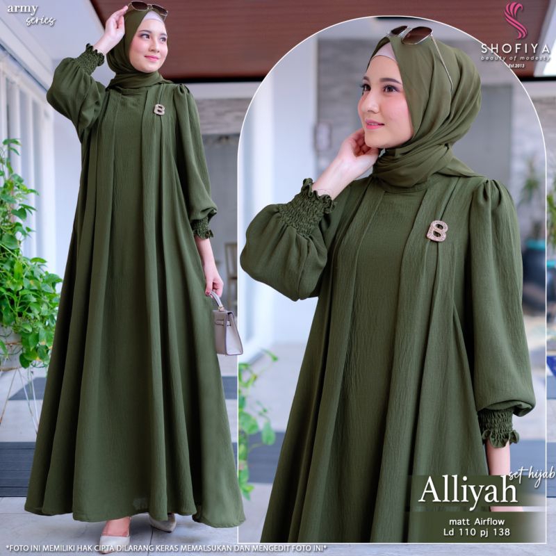 (NEW)GAMIS MIDI DRESS FASHION//GAMIS FREE JILBAB ALLIYAH BISA PO SERAGAM - LIDYA/ BY SHOFIYA FASHION