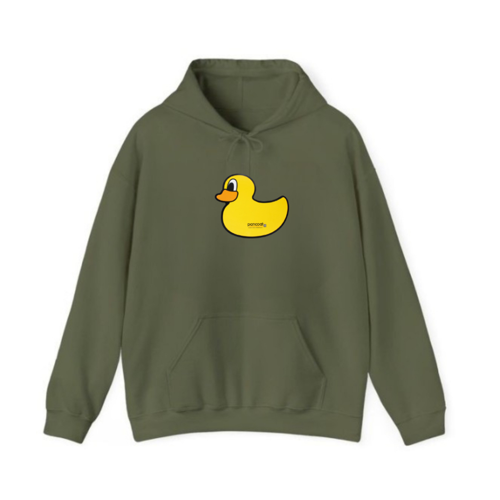 Hoodie Pancoat Duck Army Green Sablon Plastisol Full Tag Premium Distro