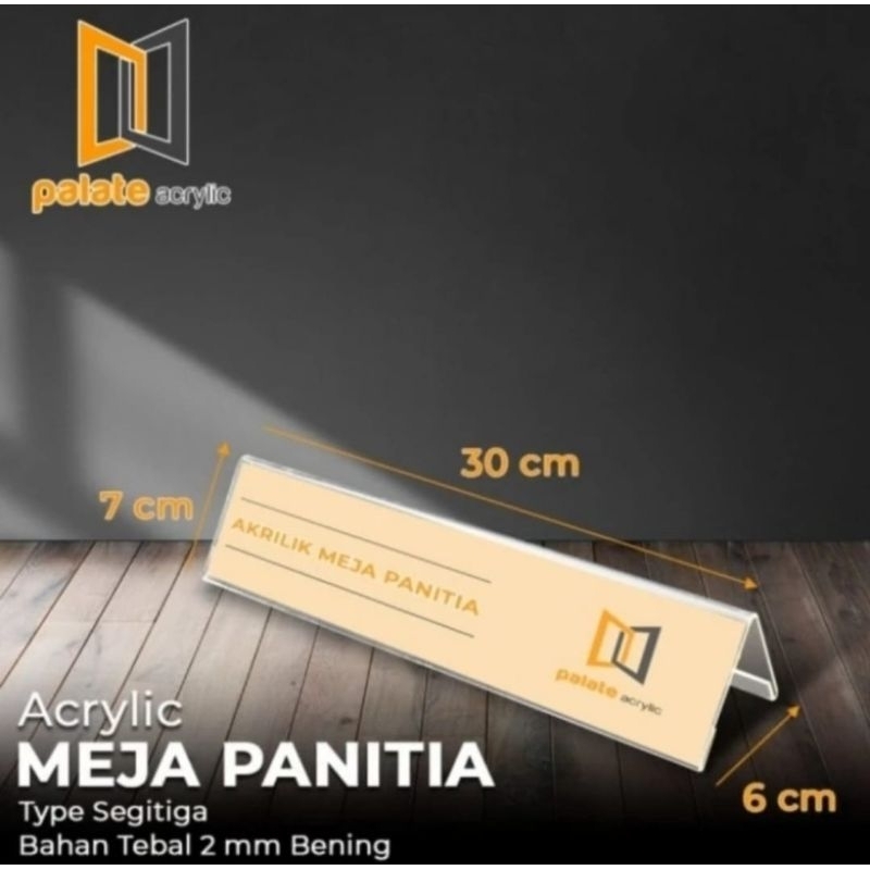 

ACRYLIC /AKRILIK NAMA MEJA PANITIA 30x7CM JunDW
