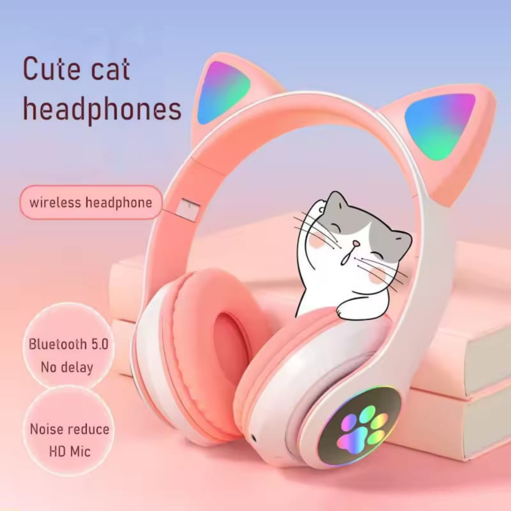 STN28 Wireless Bluetooth Headset Gamer LED Light Waterproof Noise Cancelling Headphone Earphone