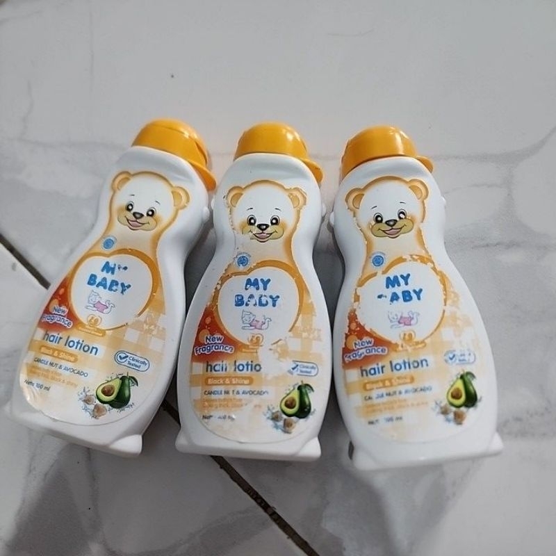 My Baby Hair Lotion Black & Shine Candle Nut and Avocado 100ml Parfum Rambut Bayi Balita