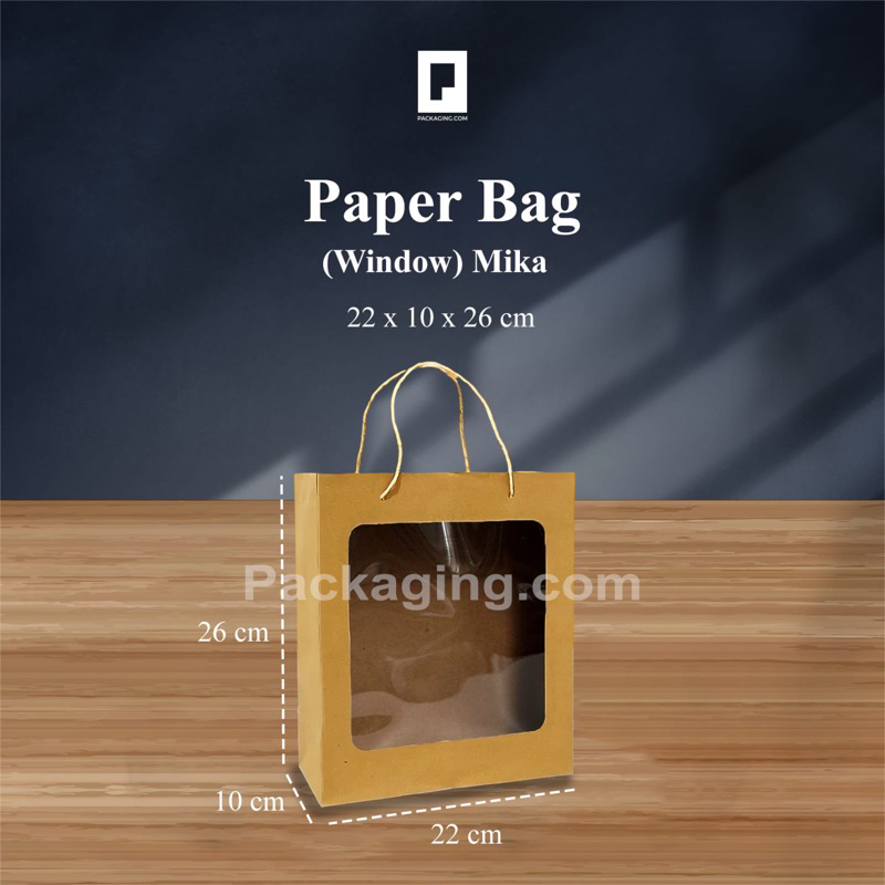 

Paperbag Mika,Paperbag Window,Goodiebag,Tas Souvenir uk 22x10x26