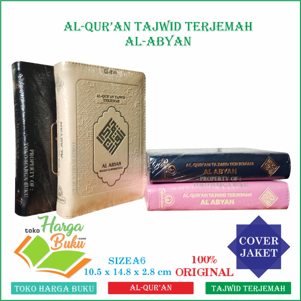 Al-Quran Al-Abyan A6 Jaket Terjemah Tajwid Warna Rasm Utsmani Waqaf Ibtida Penerbit Alfatih Quran