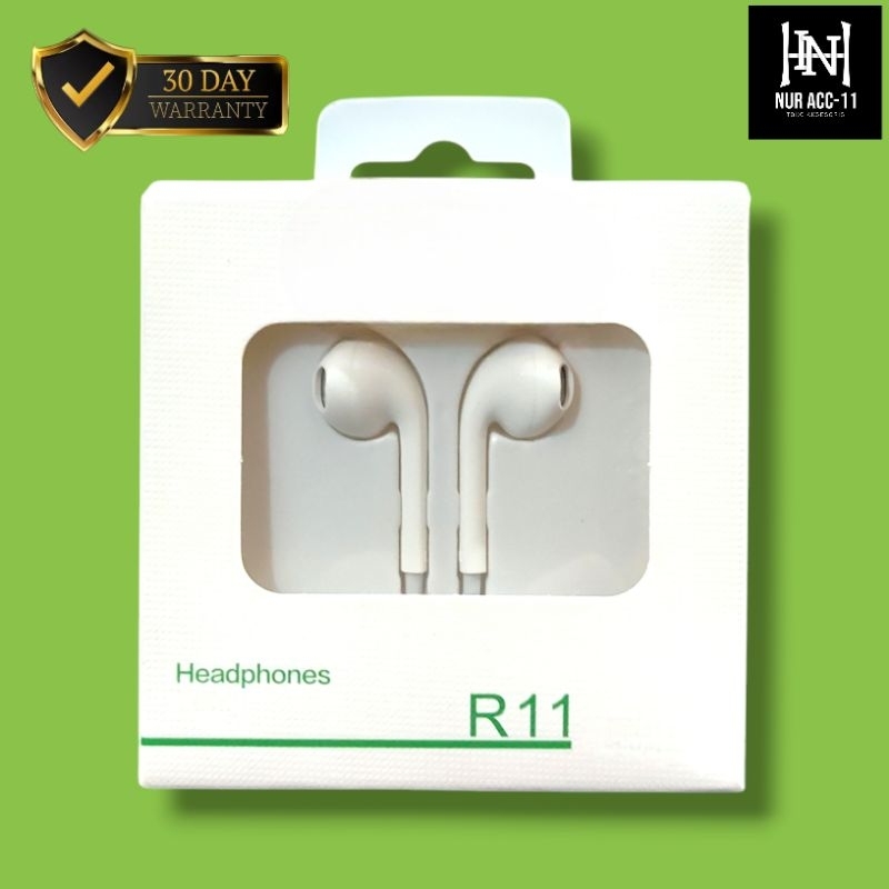 Headset Earphone R11 OPP A78 5G A98 5G Reno8 T A16 A16K A17 A17K A74 Reno6 Super Bass