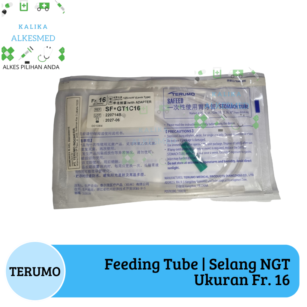 Feeding Tube | Selang NGT | Selang Sonde | Selang Makan Size FR. 16 TERUMO