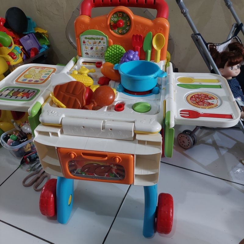 preloved vtech trolley kitchen set mainan anak