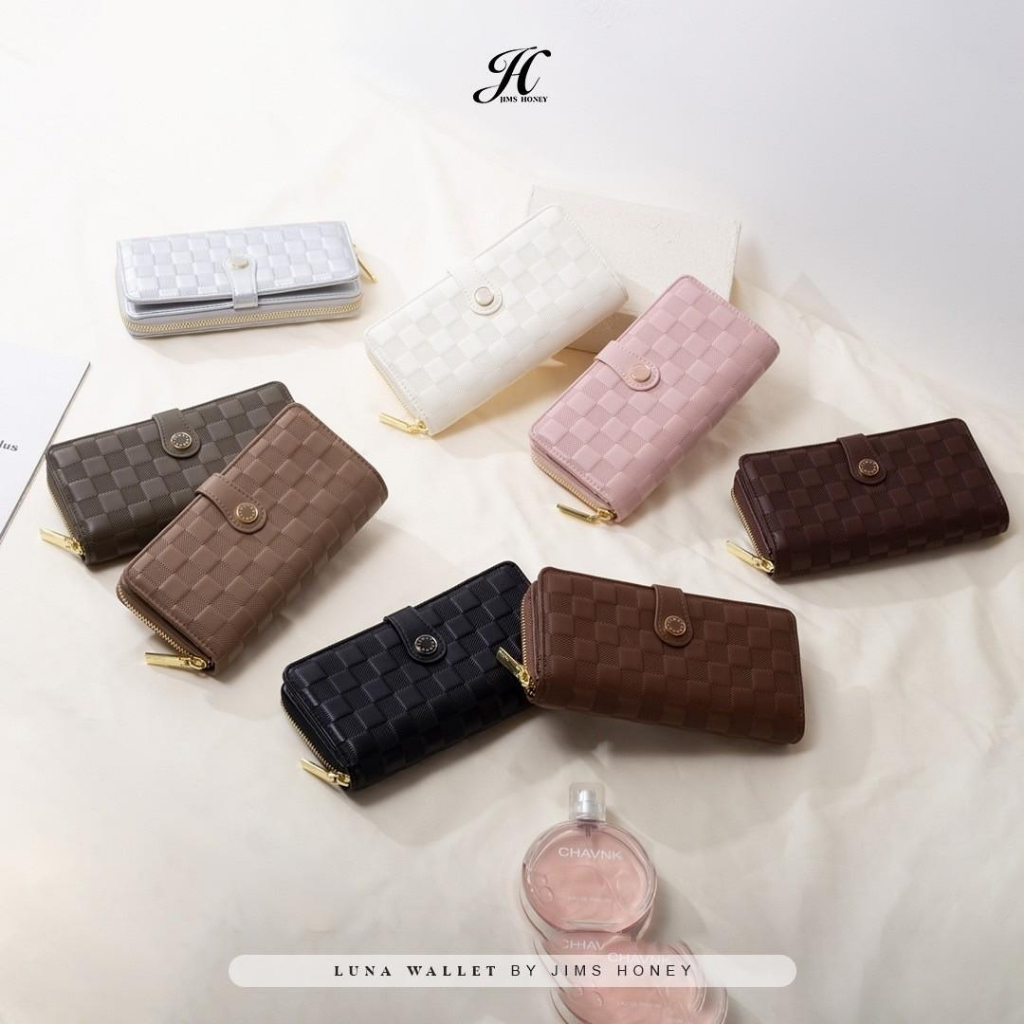 JIMS HONEY LUNA WALLET Dompet Lipat Panjang Wanita Cewek Fashion Jimshoney Casual Terbaru