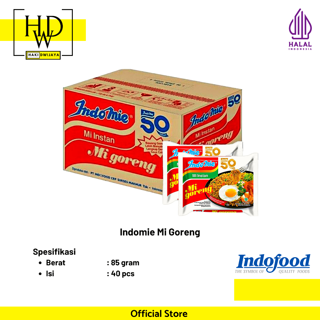 

[40Pcs / 1 Karton] Indomie Goreng Mie Instan 85gr - Semarang