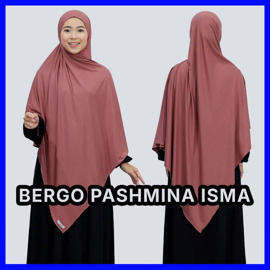 Bergo Pashmina Harian Syari / Pashmina Rayon Instan Jumbo / Bergo Pashmina Isma by Hijab Hayuri