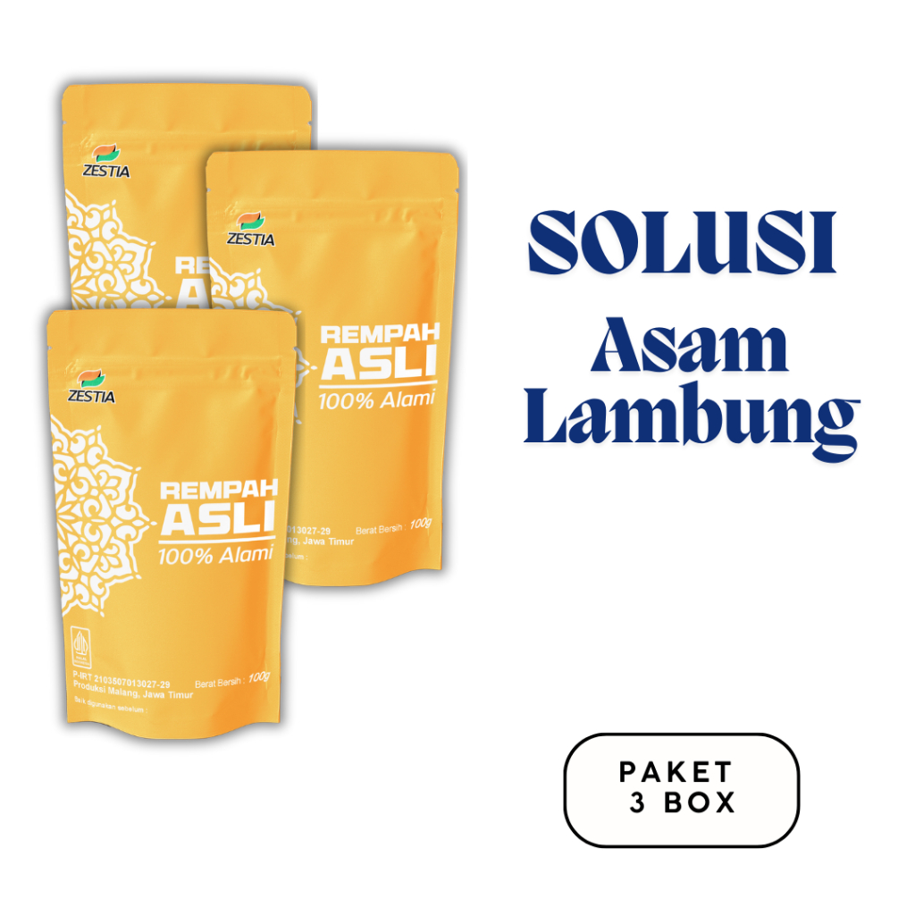 

Zestia Rempah Serbuk Bubuk Herbal 100% Alami [Paket 3 BOX] Untuk Mengatasi Segala Penyakit Lambung Solusi Cepat Tepat Ampuh Obat Jamu Sembuh Maag Gerd Asam Lambung Original Tanpa Bahan Kimia Dan Pengawet